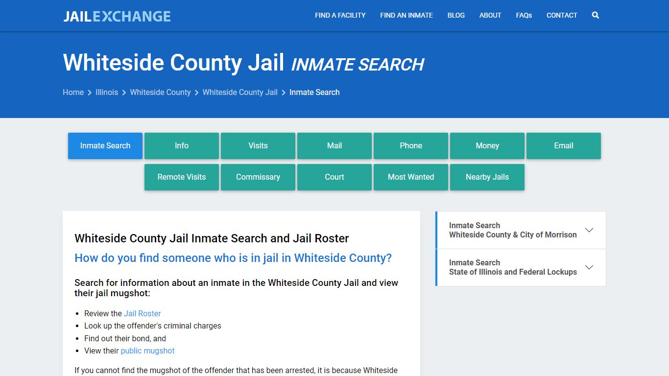 Inmate Search: Roster & Mugshots - Whiteside County Jail, IL